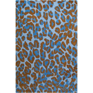 Decotique Leopardmatta 180x270 cm blå
