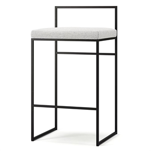 Department Barstol med ryggstöd 80 cm Svart/Pacific White