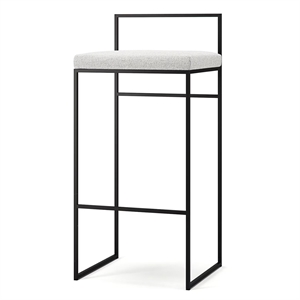 Department Barstol med Ryggstöd 90 cm Svart/Pacific White