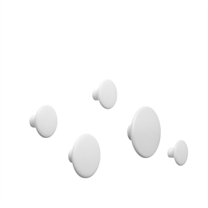 Muuto Dots Hangers Wood Vit 5 St.