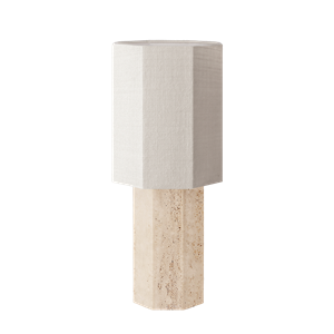 Louise Roe Eight Over Eight Bordslampa Stor Travertin/Jute Vit
