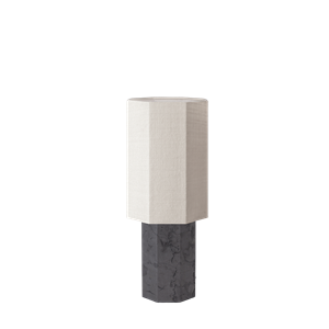 Louise Roe Eight Over Eight Bordslampa Liten Grå Marmor/Jute Vit
