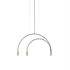 Estiluz Volta 3 Taklampa 3000K Svart/ Satin Guld