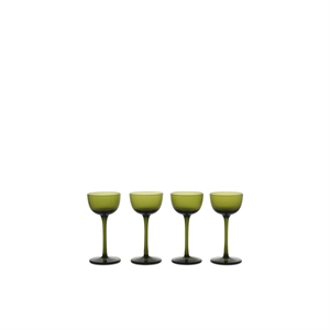 Ferm Living Host Liqueur Glass Set med 4 Mossgrön