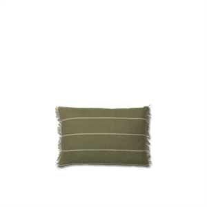Ferm Living Calm Cushion Rektangulär 40x60 cm Olive/ Naturvit