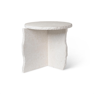 Ferm Living Mineral Sculptural Soffbord Vit Curia-marmor