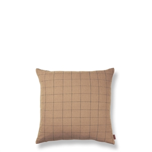 Ferm Living Brown Cotton Cushion Grid