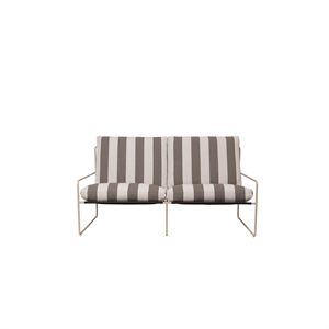 Ferm Living Desert 2-sitsig Soffa Randig Kashmir/Choklad