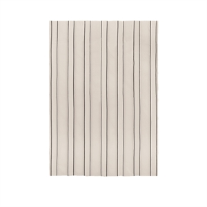 Ferm Living Twill Överkast Dubbel Naturvit/ Svart