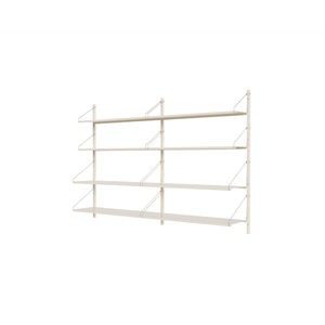 Frama Hylla Bibliotekshylla med Dubbel Sektion 108,4x80 Varmvit