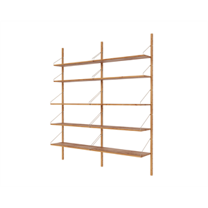 Frama Hylla Biblioteksbokhylla med Dubbel Sektion 185,2x80 Naturek