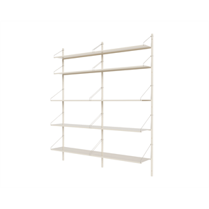 Frama Hylla Biblioteksbokhylla med Dubbel Sektion 185,2x80 Varmvit