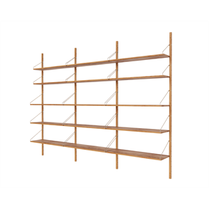Frama Hylla Bibliotek Trippelsektion Bokhylla 185,2x80 Naturek