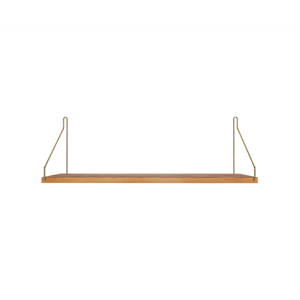 Frama Enkelhylla 20x60 Oljad Ek/ Mässing