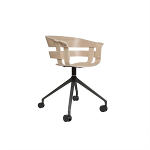 Design House Stockholm Wick Snurrstol Med Hjul Ek/ Grå