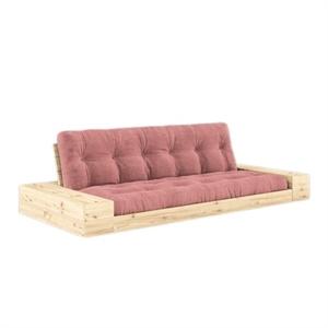 Karup Bas Bäddsoffa Med Sidolåda & 5-lagersmadrass Transparent/ Rosa