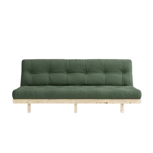 Karup Lean Bäddsoffa med 5-lagersmadrass 130x190 Olivgrön/rå
