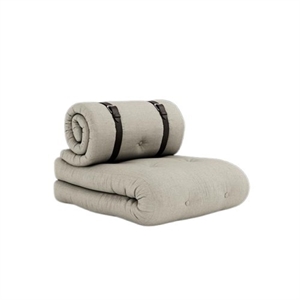 Karup Spännfåtölj med Madrass och Bälte 914 Linne/ Brun