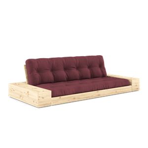 Karup Design Bas Bäddsoffa Med Sidobox & 5-lagers Madrass Transparent/Bordeaux