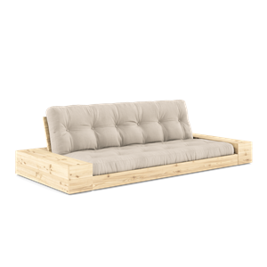 Karup Design Bas Bäddsoffa Med Sidobox & 5-lagers Madrass Transparent/ Beige