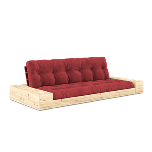 Karup Design Bas Bäddsoffa Med Sidobox & 5-lagers Madrass Poppy Red/Ruby Red