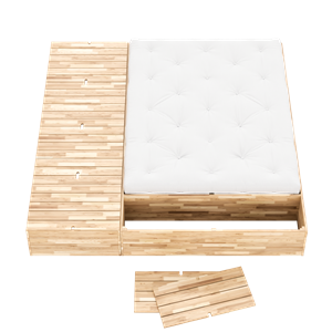 Karup källarsängram 160x200 med förvaringsbänk rå