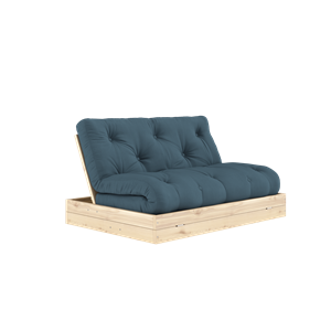 Karup Design bäddsoffa med madrass, 140x200, petroleum/klarlackerad