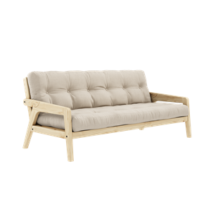 Karup Grab Bäddsoffa Klarlackerad Furu/747 Beige