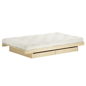 Karup Kanso sängstomme med 2 lådor 90x200 rå