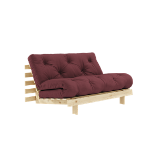 Karup Design Roots Bäddsoffa Med Madrass 140x200 710 Bordeaux/furu