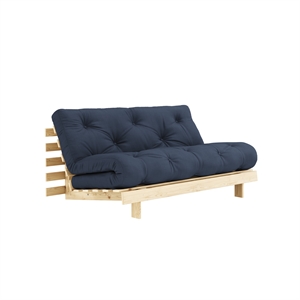 Karup Roots Bäddsoffa 160x200 Rå/737 Marinblå