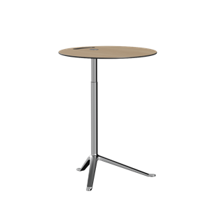 Fritz Hansen Little Friend KS11 Sidobord Justerbar Höjd Ek/Polerad Aluminium