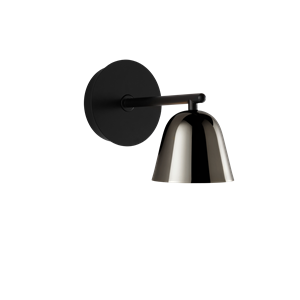 Parachilna Lighto A Vägglampa Mattsvart/Svart Krom