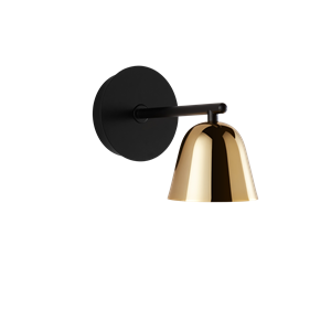 Parachilna Lighto A Vägglampa Mattsvart/Guldglansig