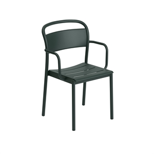 Muuto Linear Steel Dining Table Chair M. Armstöd Grön