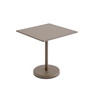 Muuto Linear Stål Caféträdgårdsbord 73x70 cm Taupe
