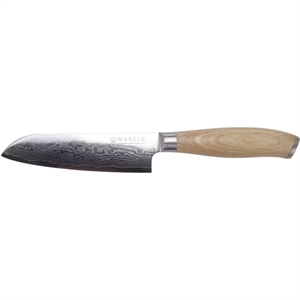 Mareld Akio Japansk Santokukniv 13 cm Ljus Trä