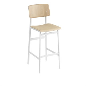 Muuto Loft Barstol Ek/Vit H108.5