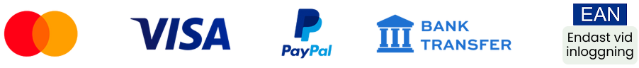 Vi modtager alle disse betalingsmetoder