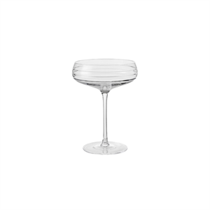 Louise Roe Champagne Coupe Cut Champagneglas Set med 4 Transparent