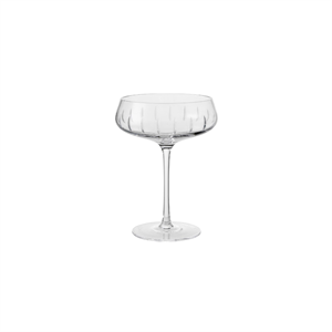 Louise Roe Champagne Coupe Cut Champagneglas Set med 4 Transparent