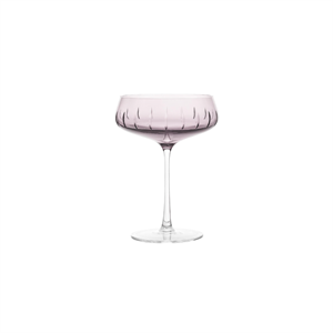 Louise Roe Champagne Coupe Cut Champagneglas Set med 4 Rosé