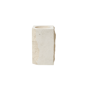 Louise Roe Gallery Object Stenljusstake Hög Beige Travertin