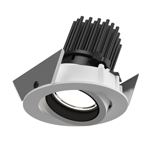 Louis Poulsen LP 45 Infälld Taklampa Roterbar Ø9 3000K & På/Av Vit