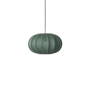 Made By Hand Stickad Taklampa Oval Ø45 Tweed Grön