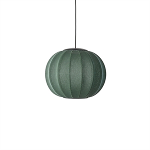 Made By Hand Stickat-Wit Rund Taklampa Ø45 Tweed Green LED