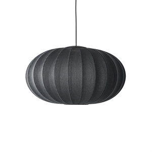 Made By Hand Knit-Wit Oval Taklampa Ø76 Svart LED