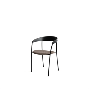 New Works Missing Chair Matbordsstol med Armstöd Svart Ek/Mörk Taupe