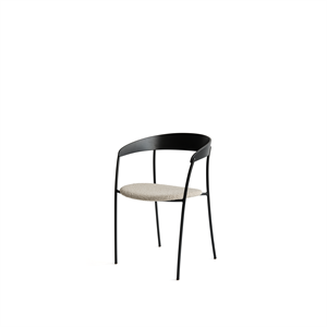 New Works Missing Chair Matbordsstol med Armstöd Svart Ek/Sandfärgad