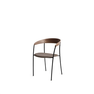 New Works Missing Chair Matbordsstol med Armstöd Valnöt/Mörk Taupe